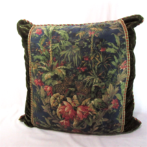 Raymond Waites Safari Vintage Jungle Leopard Velvet 2-PC 26-inch Square Pillows - $92.00