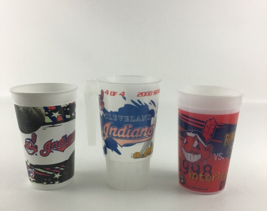 Cleveland Indians MLB Souvenir Cups Mug 3 Lot Vintage 1998 Chief Wahoo Baseball - £29.30 GBP