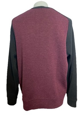 Ralph Lauren Polo Men's Color Block Wool Sweater Burgundy/Black XL Item image 3
