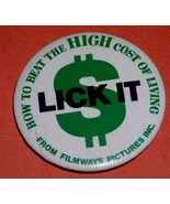 How To Beat The High Cost Of Living Movie Vintage Pinback Button Filmways - £11.79 GBP