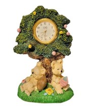 Vintage Eko Novelty Bears Under Tree Reading Football Table Shelf Clock Decor - £15.68 GBP