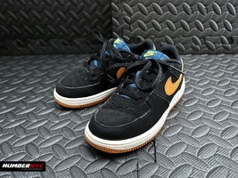 Nike Air Force 1 Children Kids Shoes Black Brown 10C Suede 596730-053 Sn... - £38.82 GBP