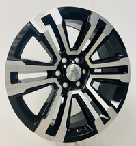 Chevy 22&quot; Black And Machine Denali Style Split Spoke Wheels Silverado Ta... - $1,107.81
