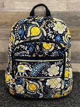 Vera Bradley Ellie Blue &amp; Yellow Elephant Paisley Print Backpack - - £19.26 GBP