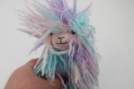 Jellycat Lovely LLama Long Haired 8 inch Pastel Rainbow Crazy Hair Retired - $29.69
