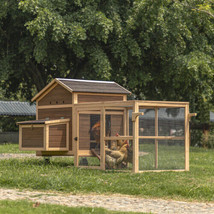 Chicken Coop With Wheels And Handrails,Weatherproof Outdoor - £344.57 GBP