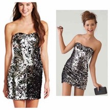 As U Wish strapless sequin black silver stretchy - £23.82 GBP