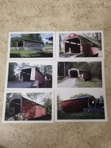 Lot Of 6 Vintage Covered Bridge Postcards Lancaster County Pennsylvania - £6.20 GBP