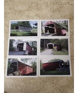 Lot Of 6 Vintage Covered Bridge Postcards Lancaster County Pennsylvania - £6.22 GBP