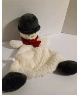 Demdaco Christmas Snowman Plush Rattle Hat &amp; Scarf Lovey Baby Security B... - $9.89