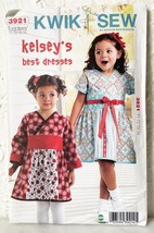 Kwik Sew Toddlers&#39; Dresses Long/Short Sleeves Pattern #3921 Sizes T1-T4 Uncut - £8.92 GBP