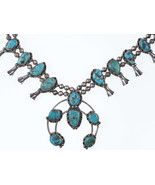 Vintage Navajo Sterling/Turquoise squash blossom necklace - $1,361.75