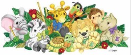 Zootles Peel Stick Jumbo Mural Applique Baby Safari Zoo Animals Elephant... - $14.50