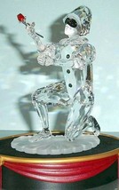 Swarovski Masquerade Harlequin Crystal Figurine 2001 Plaque &amp; Display St... - $108.90