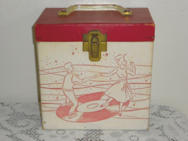 Vintage Amfile Platter-Pak Box Carrying Case Record Holder For 45 RPM Re... - $19.79