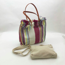 Jen &amp; Co Madison Handwoven Bag in Bag Handwoven BohoTote &amp; Smaller Crossbody Bag - £37.10 GBP