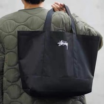 STUSSY Large-capacity tote bag with embroidery Novelty 33.5cm × 53cm × 1... - £43.28 GBP