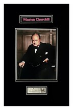 Winston Churchill Autograph Cut Museum Framed Ready to Display - £1,479.13 GBP