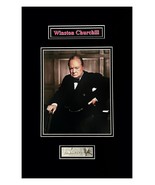 Winston Churchill Autograph Cut Museum Framed Ready to Display - £1,490.62 GBP