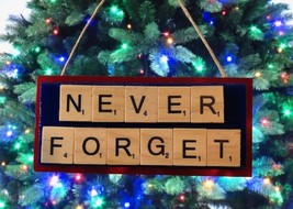 Never Forget 911 New York Christmas Ornament Scrabble Tiles - £7.89 GBP