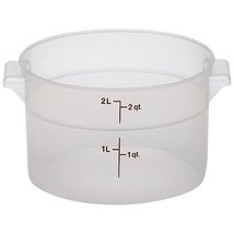 Cambro 2 qt. Round Food Storage Containers, 12PK Translucent RFS2PP-190 - $144.00