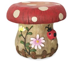 garden stool for sitting mushroom design fiber indoor outdoor 13 inches - £253.06 GBP
