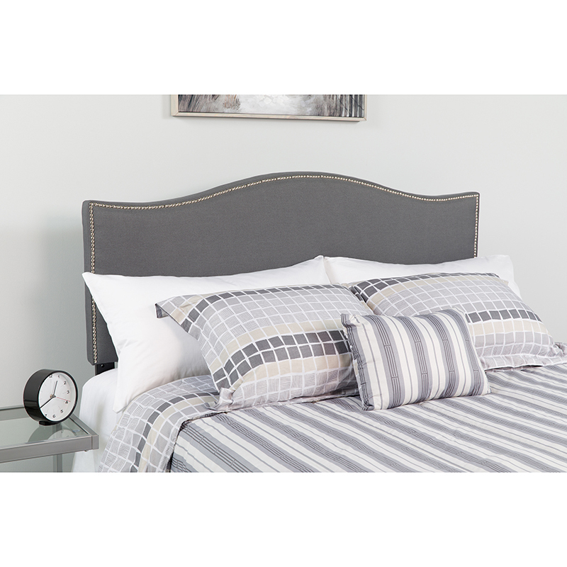 Twin Headboard-Gray Fabric HG-HB1707-T-DG-GG