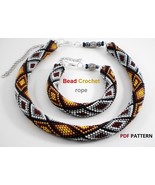 Bead Crochet Rope patterns «Mosaic» Necklace and Bracelet. PDF file - $5.00