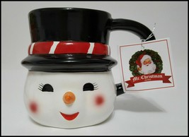 NEW RARE Mr. Christmas Figural Snowman Mug 16 OZ Ceramic - £23.59 GBP