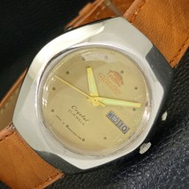 Mens Orient Crystal Automatic 46941 Japan Day&amp;Date Original Dial Watch a432877-1 - $33.99