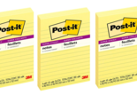 Post it Super Sticky Notes, 2x Sticking Power, 4 in x 6 in, Canary Yello... - £22.08 GBP
