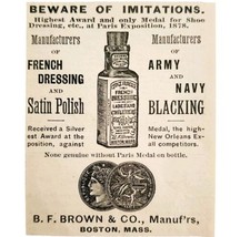 Brown&#39;s French Dressing 1894 Advertisement Victorian Paris Exhibition AD... - £16.11 GBP