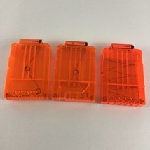 Nerf N-Strike Elite Ammo Clip Magazine 6 Dart Holder Ammo Clear Round Orange Lot - £16.57 GBP