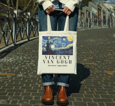 Van Gogh Starry Night Tote Bag, Van Gogh Canvas tote bag, Vincent Van Gogh Art j - £17.31 GBP
