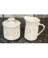 Johann Haviland Sweetheart Rose Sugar &amp; Creamer Set Bavaria Germany - £11.82 GBP