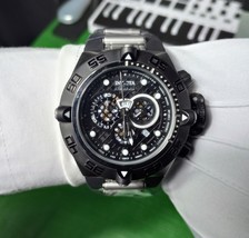 invicta subaqua noma iv swiss quartz watch silicone strap stainless steel buckle - £234.86 GBP