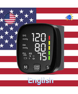 New LED Wrist Blood Pressure Monitor Rechargeable English Voice Broadcast - $546.78 MXN