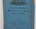 1919-20 British Ship-Owners Mutual Protección Y Indemnity Asociación Rul... - £35.55 GBP