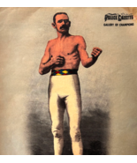 1951 Bob Fitzsimmons MW Boxing Champ Police Gazette Litho Print Sports D... - $34.99