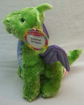 Melissa And Doug Shiny Green & Purple Zephyr Dragon 10" Plush Stuffed Animal New - $24.74