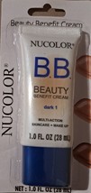 Nucolor B.B. Beauty Benefit Cream Dark 1 Multi-Action Skincare 5 pcs. - $32.30