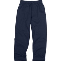 Hanes Boys Fleece Open Leg Sweat Pants Size X-Small 4-5 Navy NEW Fresh IQ - £9.30 GBP