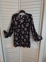 Xhilaration Ladies Mini Dress Size L Fairycore Goth Layered Sleeves Grun... - $12.19