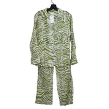 The Lazy Poet EMMA OLIVE ZEBRA Linen LONG PAJAMA SET Size Small New - $2,352.18 MXN