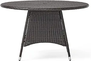 Christopher Knight Home Corsica PE Round KD Dining Table, Multibrown - $579.99