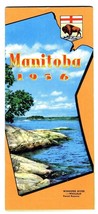 1956 Official Province of Manitoba Highway Map Winnipeg River Cover - £14.08 GBP