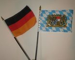 RFCO German Germany Bavaria Bavarian Lion Crest Flag 4&#39;&#39;x6&#39;&#39; Desk Set Go... - $6.88