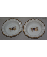 Vintage 2pc dipping candy dish bowls 3.5&quot; across ruffled edge purple gra... - $13.72 CAD
