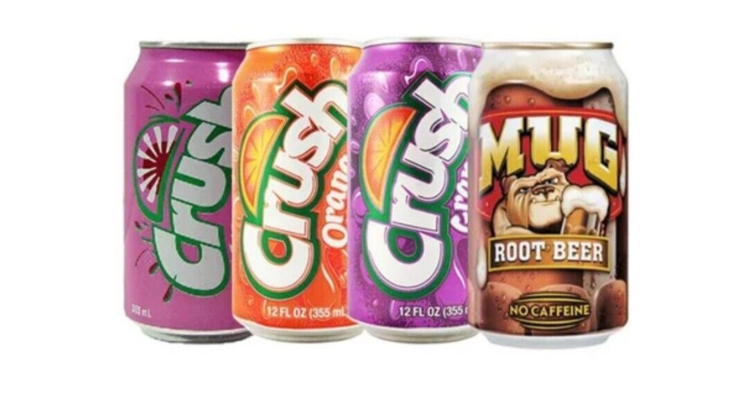 24 Cans Of Crush Variety Pack Soft Drink 355ml / 12 oz Each  Free Shipping - $57.09