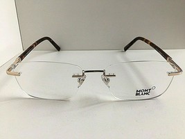 New MONTBLANC MB 558 028 55mm Gold Rimless Men&#39;s Eyeglasses Frame Italy - £303.24 GBP